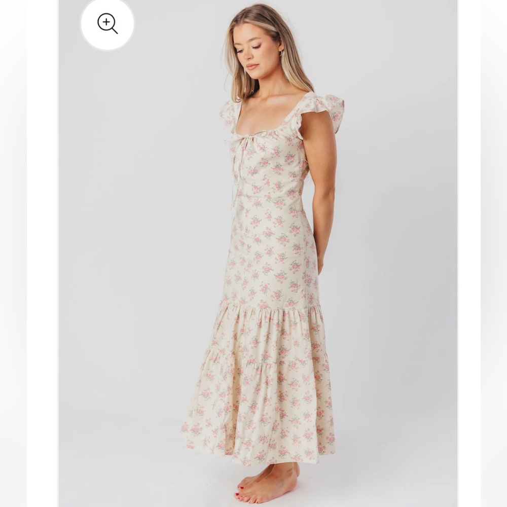 Worth Collective - Emery Midi dress in pink - size XL